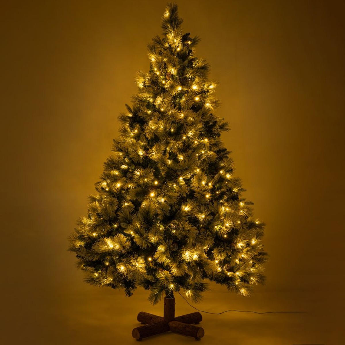 Χριστουγεννιάτικο Δέντρο PRE-LIT SNOWY MONTCLAIR SPRUCE 210εκ με 500 LED Θερμά Λευκά & Πολύχρωμα Λαμπάκια 90526