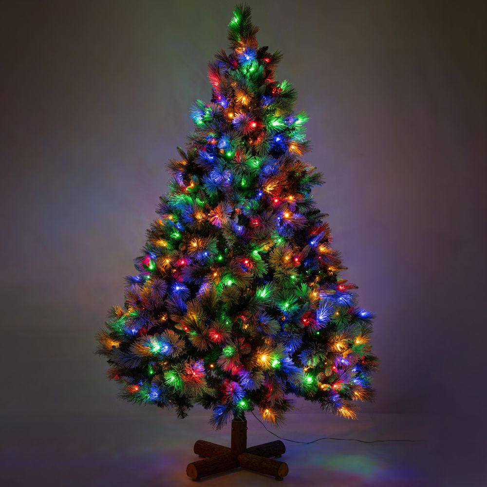 Χριστουγεννιάτικο Δέντρο PRE-LIT SNOWY MONTCLAIR SPRUCE 210εκ με 500 LED Θερμά Λευκά & Πολύχρωμα Λαμπάκια 90526