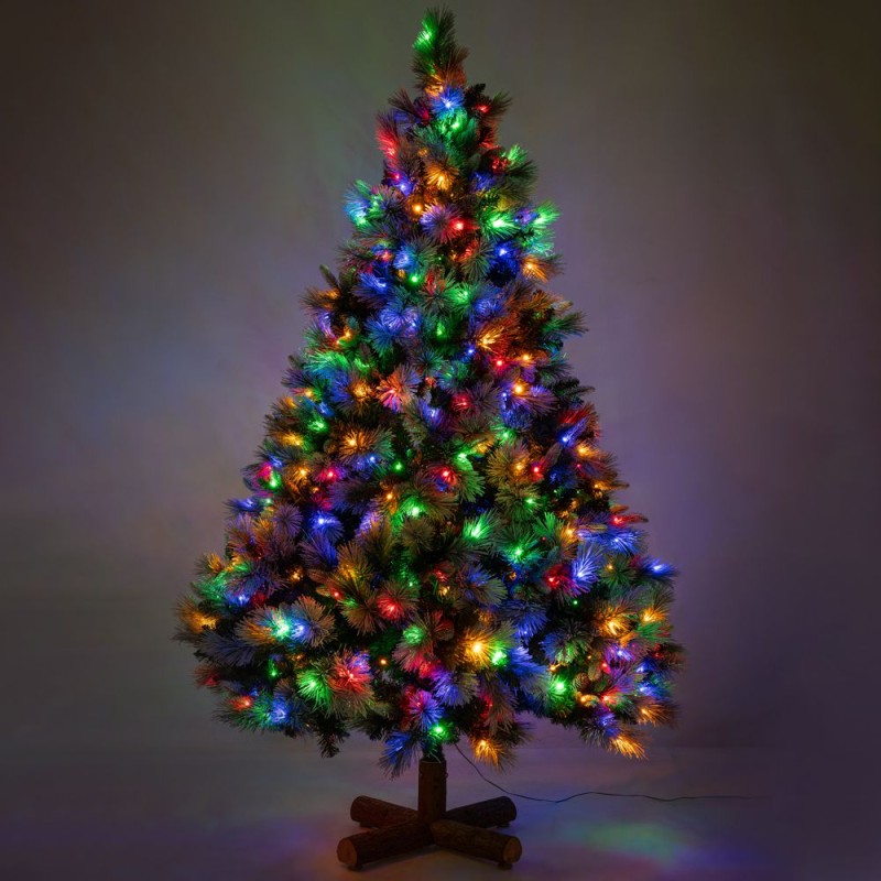 Χριστουγεννιάτικο Δέντρο PRE-LIT SNOWY MONTCLAIR SPRUCE 210εκ με 500 LED Θερμά Λευκά & Πολύχρωμα Λαμπάκια 90526