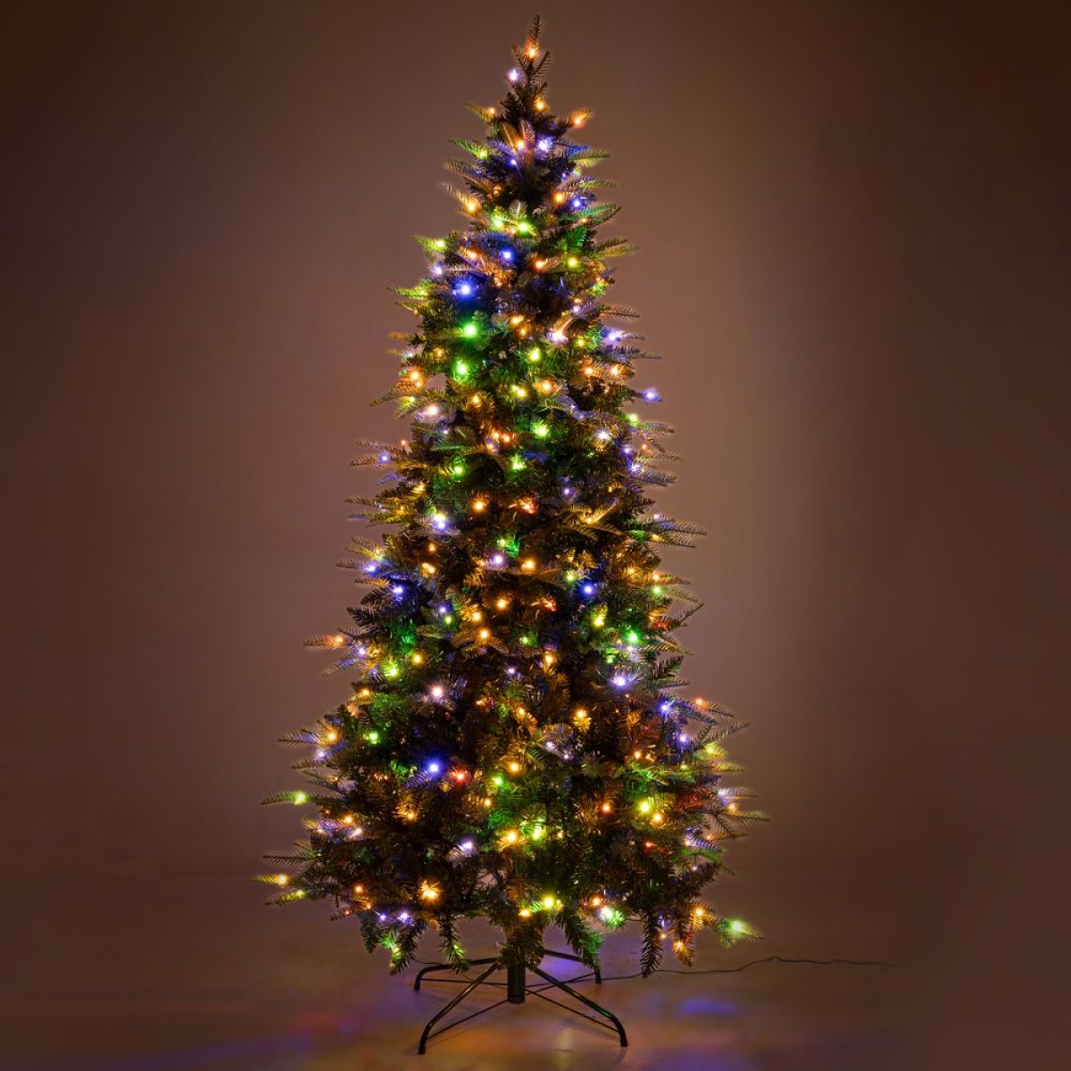 Χριστουγεννιάτικο Δέντρο PRE-LIT NOBLE FIR 240εκ με 500 LED Θερμά Λευκά & Πολύχρωμα Λαμπάκια 90529