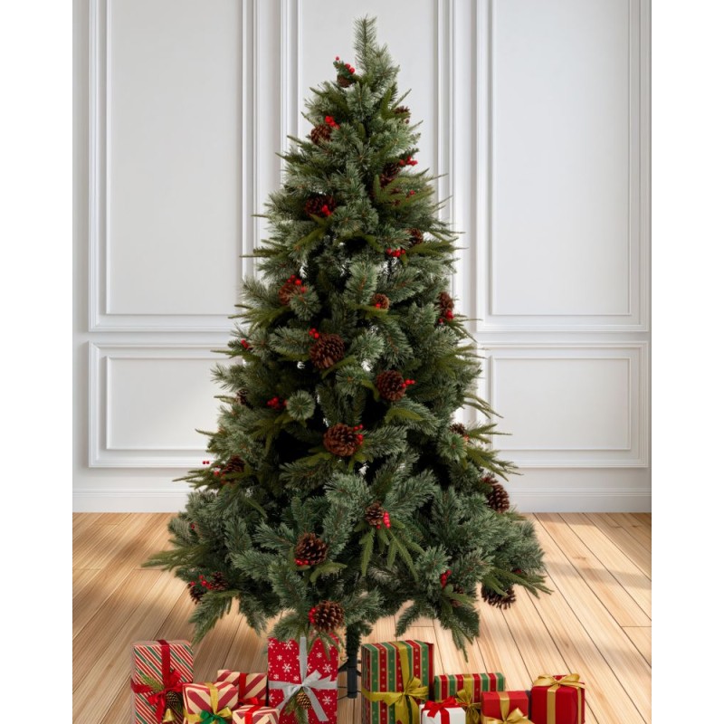 Χριστουγεννιάτικο Δένδρο CALIFORNIA SPRUCE 210εκ Πράσινο με Μεταλλική Βάση liadis 90533