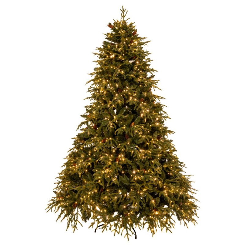 Χριστουγεννιάτικο Δέντρο Pre-Lit Franklin Fir 240εκ με 2.000 LED Θερμά Λευκά & Πολύχρωμα Λαμπάκια & 10 Προγράμματα - Iliadis Decoration 90549