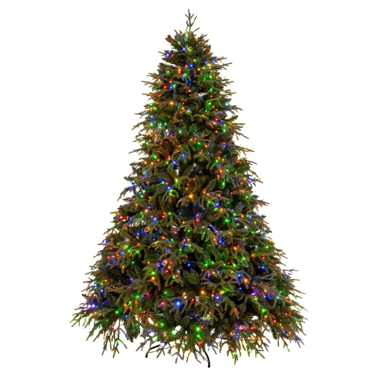 Χριστουγεννιάτικο Δέντρο Pre-Lit Franklin Fir 210εκ με 1.500 LED Θερμά Λευκά & Πολύχρωμα Λαμπάκια & 10 Προγράμματα - Iliadis Decoration 90548