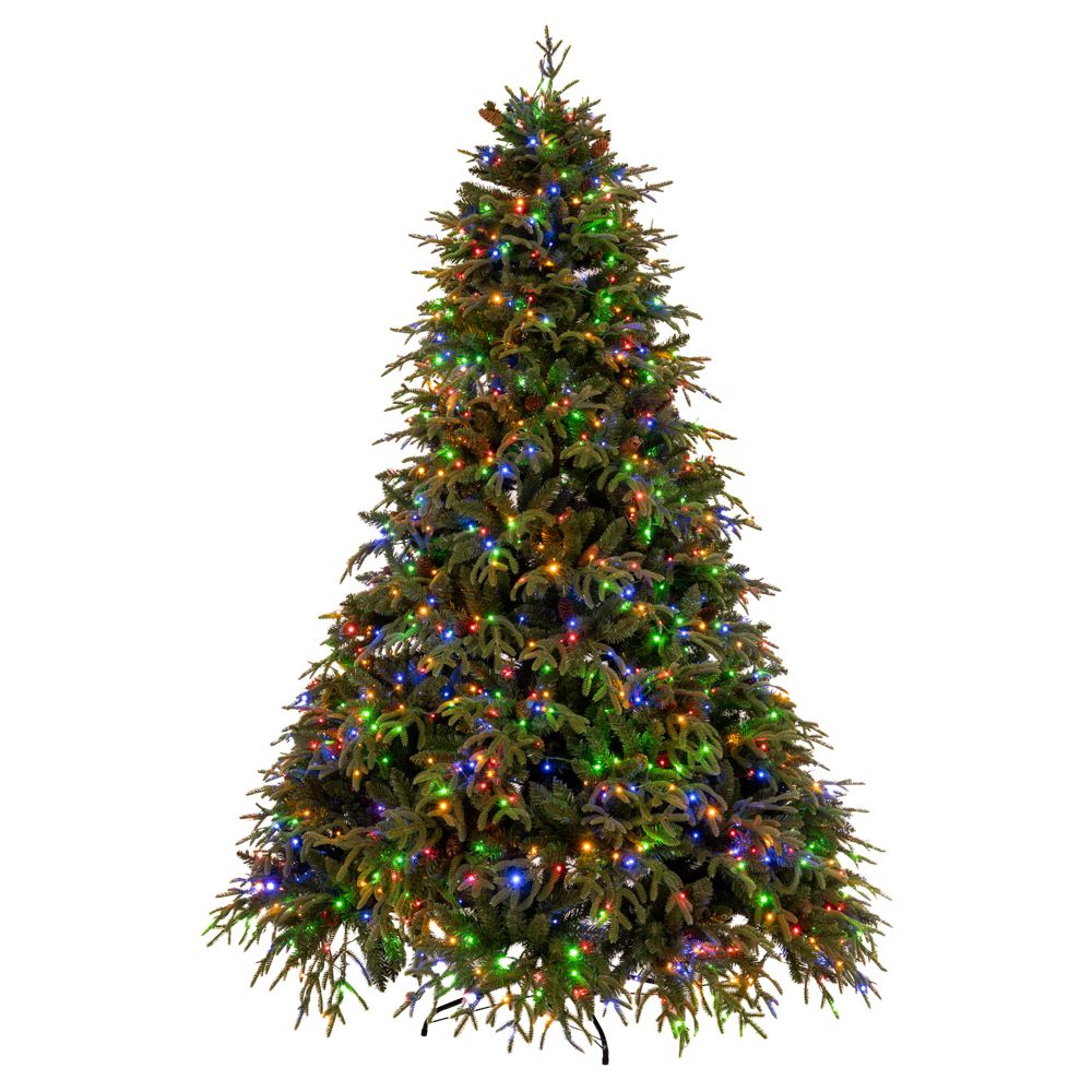 Χριστουγεννιάτικο Δέντρο Pre-Lit Franklin Fir 240εκ με 2.000 LED Θερμά Λευκά & Πολύχρωμα Λαμπάκια & 10 Προγράμματα - Iliadis Decoration 90549