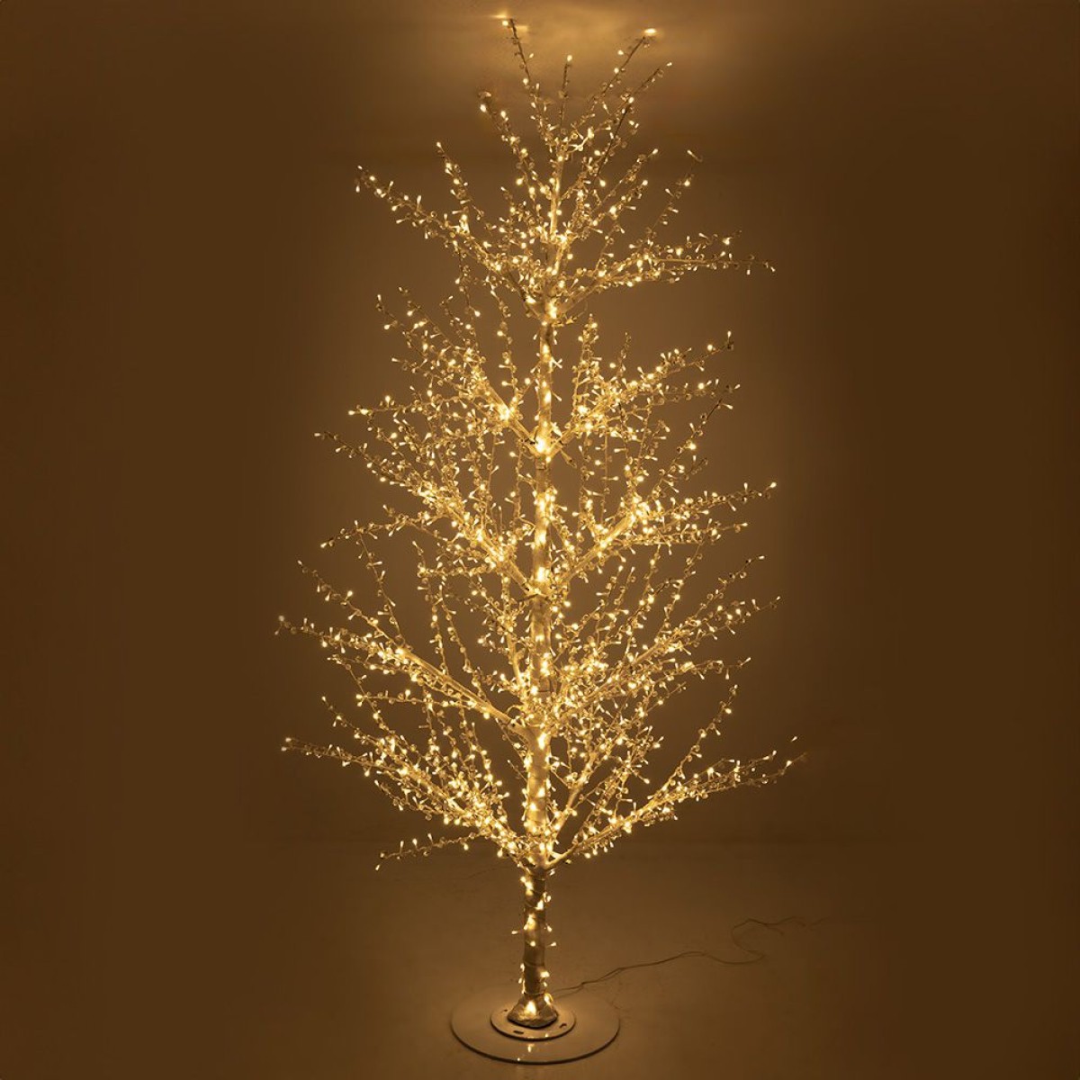 ΛΕΥΚΟ ΦΩΤΙΖΟΜΕΝΟ ΔΕΝΤΡΟ 280ΕΚ ΜΕ 1536 LED ΛΑΜΠΑΚΙΑ ΘΕΡΜΟ ΛΕΥΚΟ ΣΕ ΛΕΥΚΗ ΜΕΤΑΛΛΙΚΗ ΒΑΣΗ