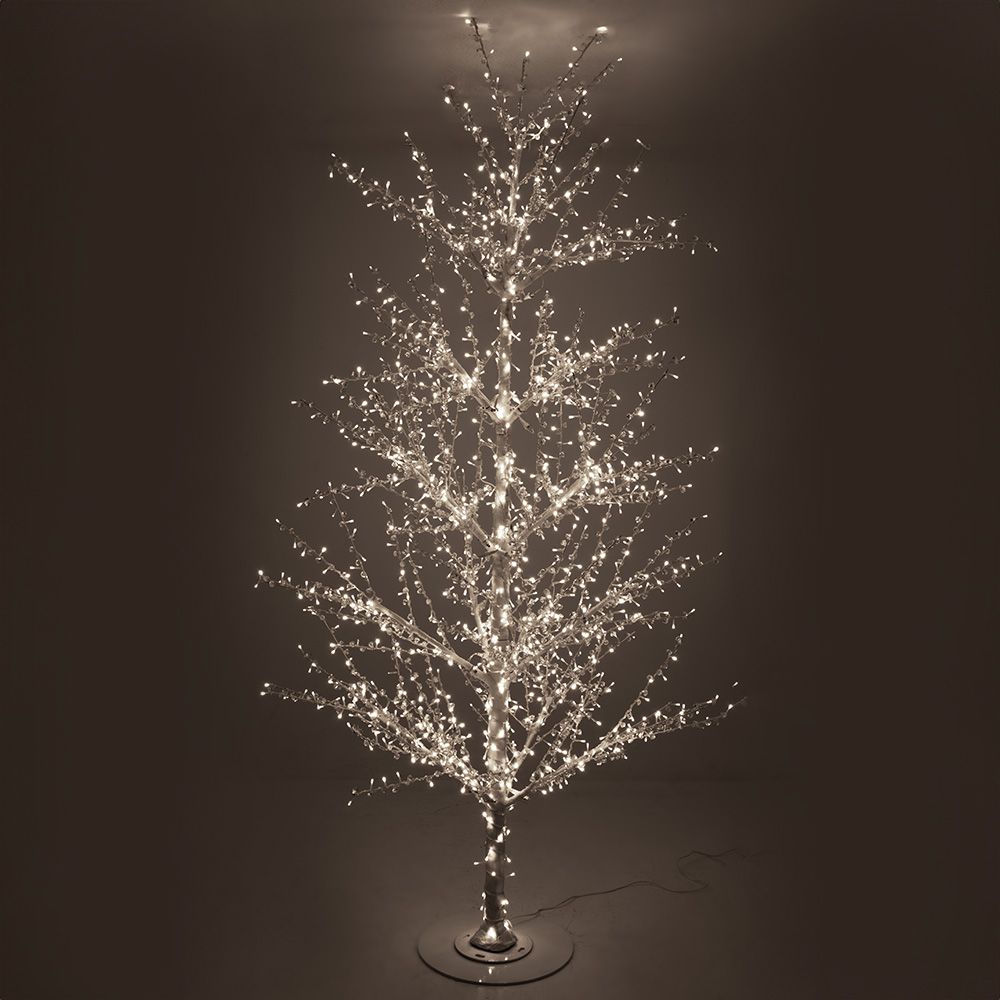 ΛΕΥΚΟ ΦΩΤΙΖΟΜΕΝΟ ΔΕΝΤΡΟ 280ΕΚ ΜΕ 1536 LED ΛΑΜΠΑΚΙΑ ΘΕΡΜΟ ΛΕΥΚΟ ΣΕ ΛΕΥΚΗ ΜΕΤΑΛΛΙΚΗ ΒΑΣΗ