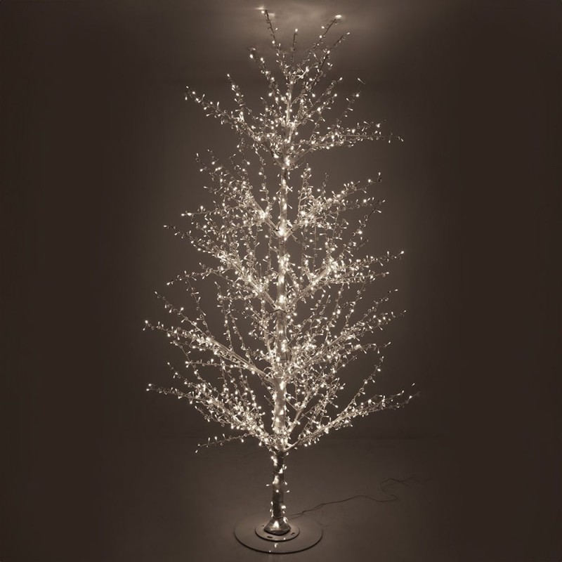 ΛΕΥΚΟ ΦΩΤΙΖΟΜΕΝΟ ΔΕΝΤΡΟ 280ΕΚ ΜΕ 1536 LED ΛΑΜΠΑΚΙΑ ΘΕΡΜΟ ΛΕΥΚΟ ΣΕ ΛΕΥΚΗ ΜΕΤΑΛΛΙΚΗ ΒΑΣΗ