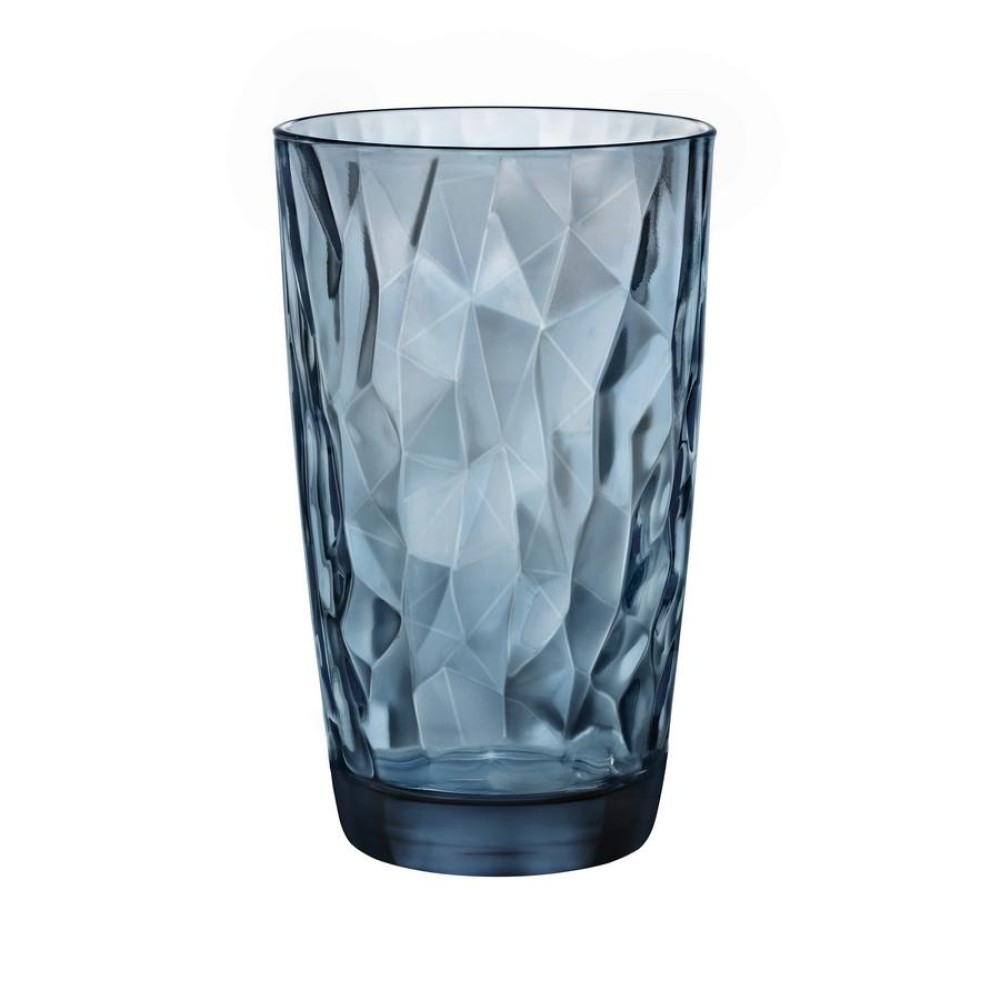 Ποτήρια Σωλήνα 470ml (σετ 6 τμχ) Bormioli Rocco Diamond Ocean Blue BR00127701