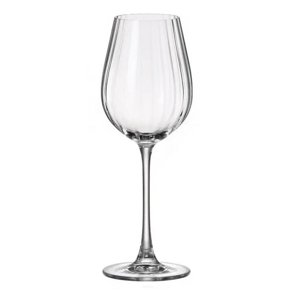 Ποτήρια Κρασιού Κολωνάτα 400ml Κρυσταλλίνης (σετ 6τμχ) Bohemia Columba Optic CTB1SI81400