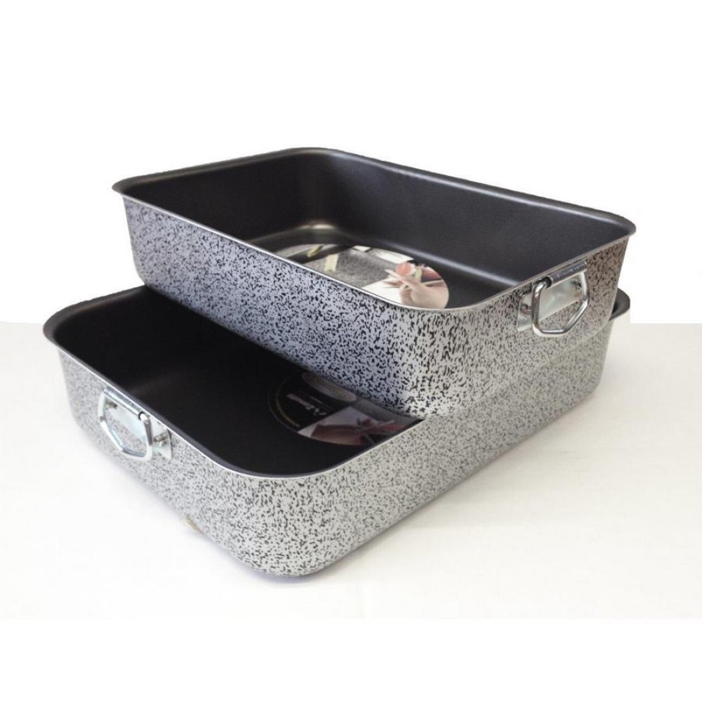 Zanetti Premium Αντικολλητικό Ταψί Ορθογώνιο (30x22x7) – Ιταλικό Ταψί Αλουμινίου Υψηλής Ποιότητας