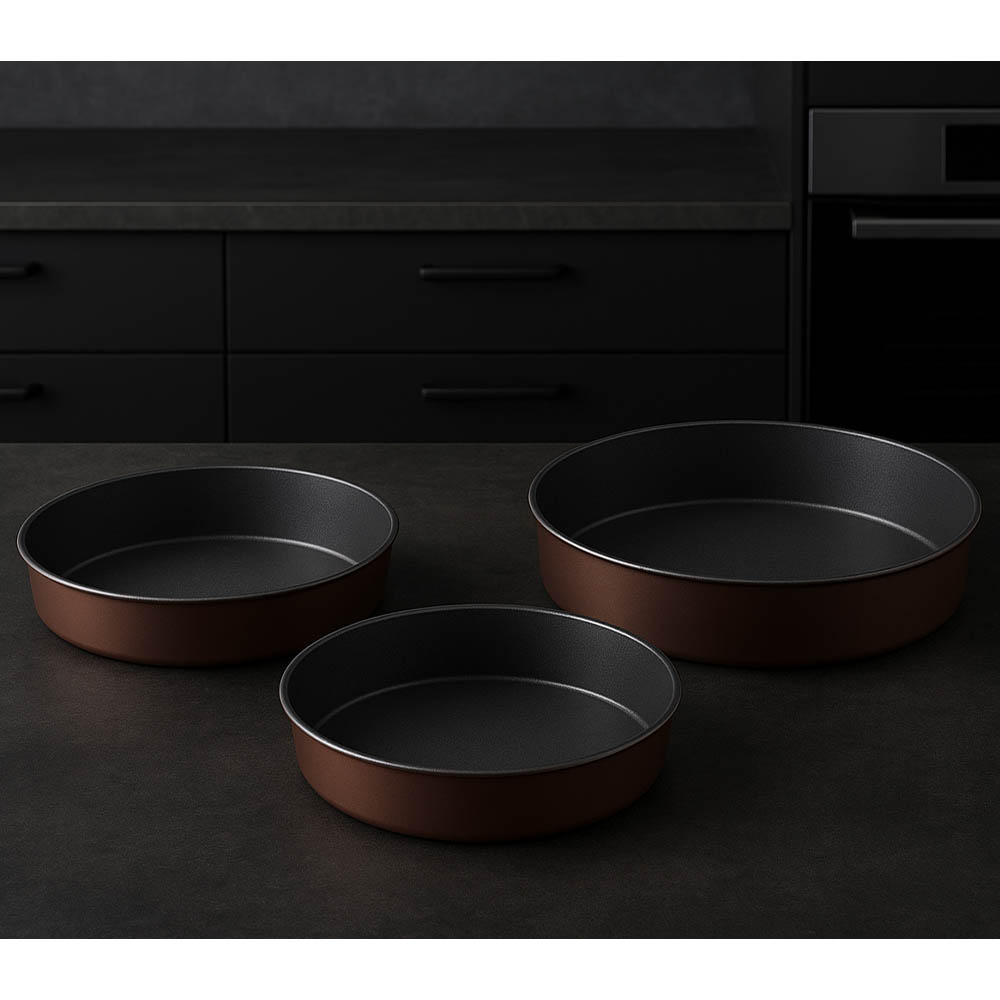 Max Home Premium Σετ Αντικολλητικά Ταψιά Αλουμινίου 3τμχ (22cm + 28cm + 36cm) με Επίστρωση Πέτρας