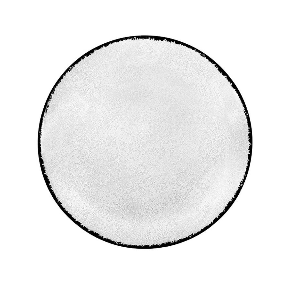Πιάτο Φαγητού Ρηχό (Φ27) Πορσελάνινο λευκό & γκρι χρώμα Oriana Ferelli Moon Shade PR182746301