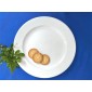 Πιάτο Φαγητού Ρηχό (Φ27) Πορσελάνινο λευκό χρώμα Oriana Ferelli Wide Rim XG003HW027