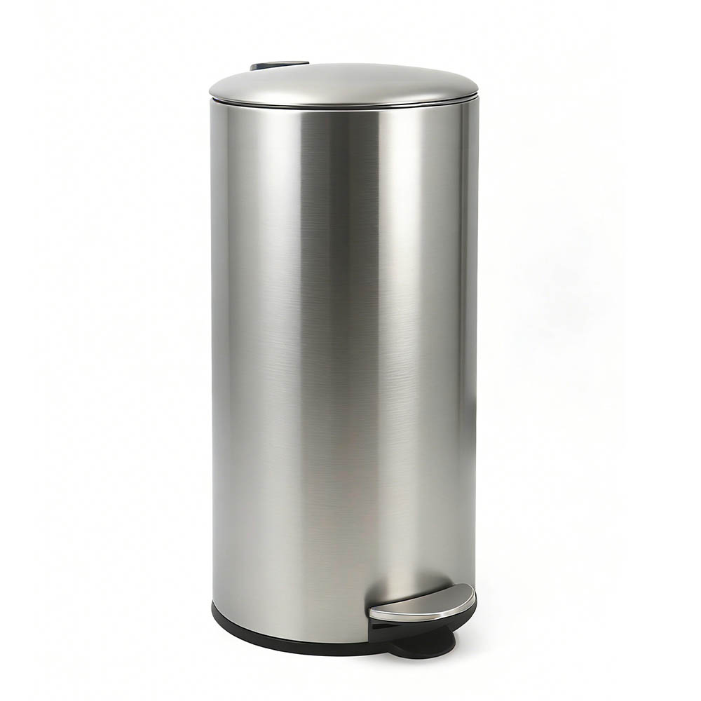 Estia Classic Inox Ανοξείδωτος Κάδος Απορριμμάτων Κουζίνας 30lt με Μηχανισμό Soft Close & Αποσπώμενο Κάδο
