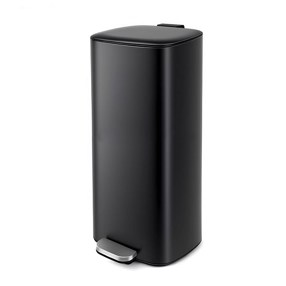 Square Black Κάδος Απορριμμάτων 30Lt Ανοξείδωτος Soft Close