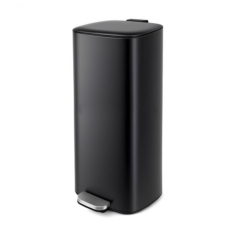 Square Black Κάδος Απορριμμάτων 30Lt Ανοξείδωτος Soft Close