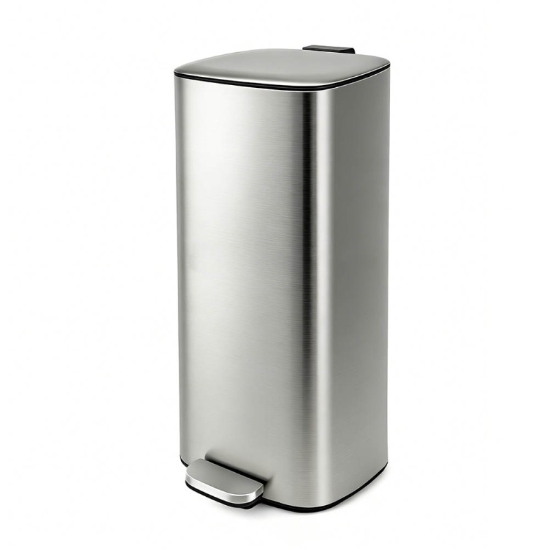 Square Inox Κάδος Απορριμμάτων 30Lt Ανοξείδωτος Soft Close