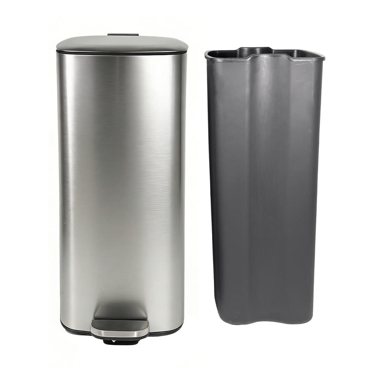 Square Inox Κάδος Απορριμμάτων 30Lt Ανοξείδωτος Soft Close