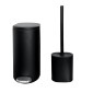 Sidirela Oval Black Σετ Πεντάλ 5Lt + Πιγκάλ Σιλικόνης Μεταλλικό με Soft Close