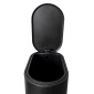 Sidirela Oval Black Σετ Πεντάλ 5Lt + Πιγκάλ Σιλικόνης Μεταλλικό με Soft Close
