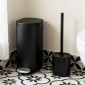 Sidirela Oval Black Σετ Πεντάλ 5Lt + Πιγκάλ Σιλικόνης Μεταλλικό με Soft Close