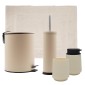 Hotel Classic Beige Σετ Μπάνιου 5τμχ – Κάδος 5lt Soft Close, Πιγκάλ, Βαμβακερό Πατάκι 700gsm, Dispenser & Ποτήρι Soft-Touch