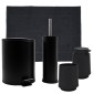 Hotel Classic Black Σετ Μπάνιου 5τμχ – Κάδος 5lt Soft Close, Πιγκάλ, Βαμβακερό Πατάκι 700gsm, Dispenser & Ποτήρι Soft-Touch