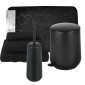 Fjord Black Σετ Μπάνιου 6τμχ – Πεντάλ Soft Close, Πιγκάλ, Πατάκι Memory Foam & Βαμβακερές Πετσέτες