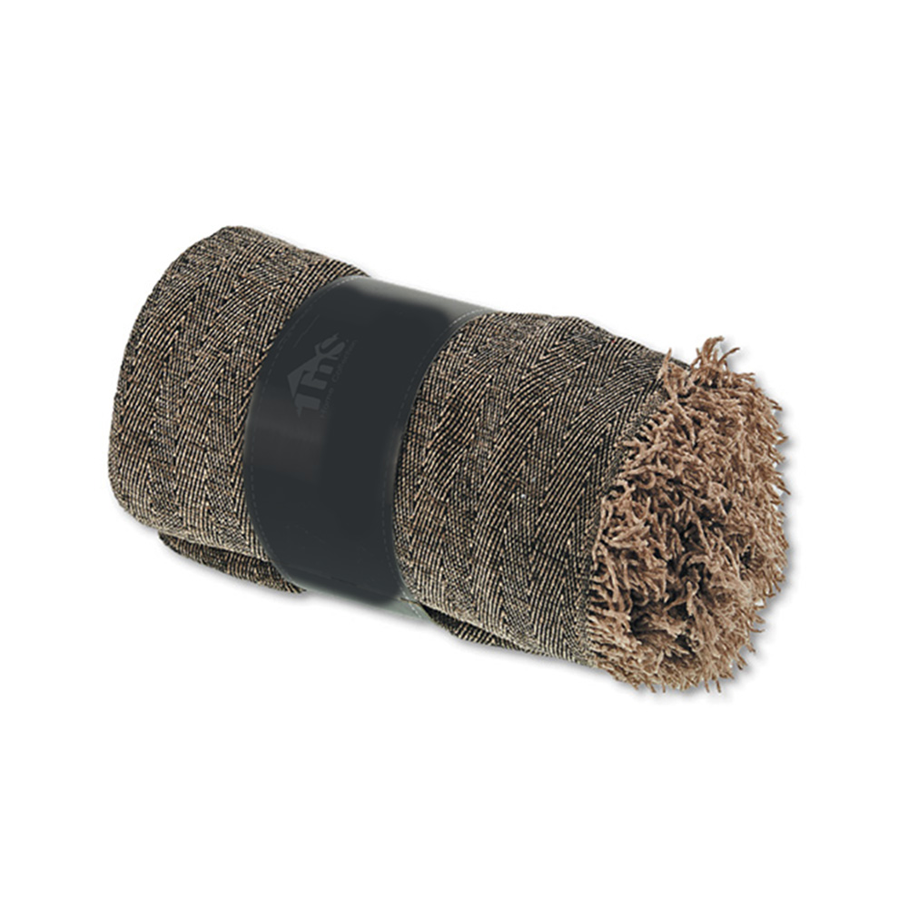 Ριχτάρι Πολυθρόνας (150x180) Zig Zag Σενίλ – Καφέ/Μαύρο Ψαροκόκκαλο με Κρόσια