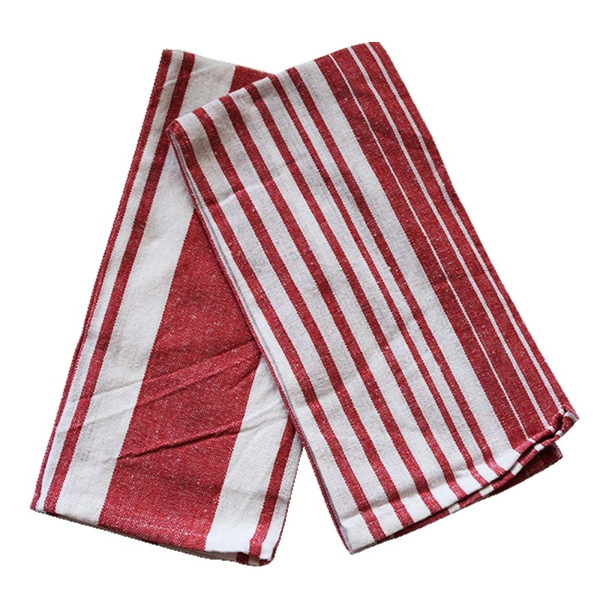 Σετ 2 Πετσέτες Κουζίνας 40x60cm βαμβάκι & πολυεστέρας λευκό & κόκκινο χρώμα TNS 39-958-0432