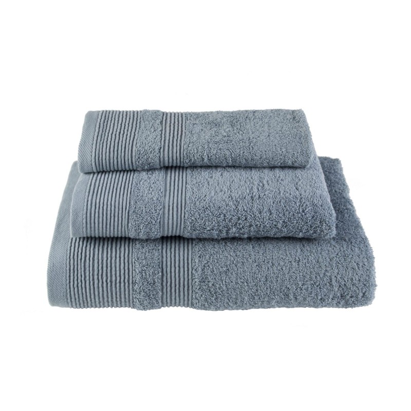 Πετσέτα Χεριών Ξενοδοχείου 600gsm (30x50) 100% Βαμβάκι Πεννιέ Μπλε Ραφ - AEGEAN