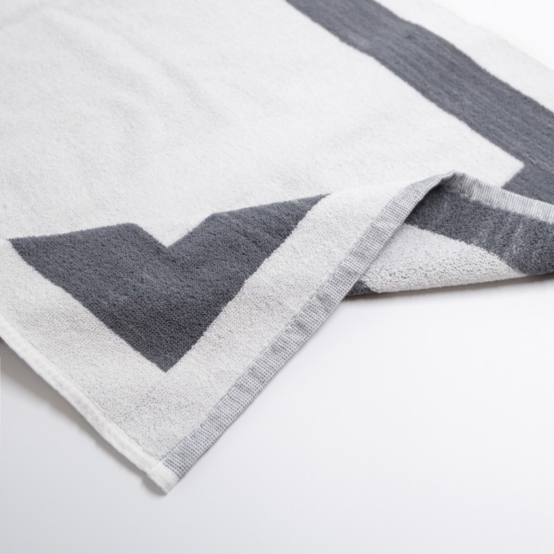 Σετ 12 Πατάκια Μπάνιου Ξενοδοχείου Πίνακας Thassos 650gsm (50x75) 100% Βαμβάκι Γκρι