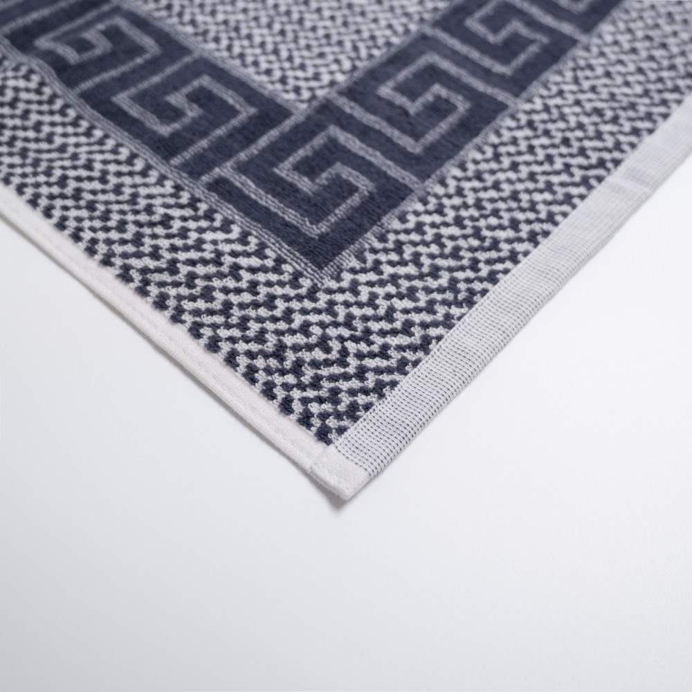 Πατάκι Μπάνιου Ξενοδοχείου Μαίανδρος Thassos 650gsm (50x75) 100% Βαμβάκι Γκρι