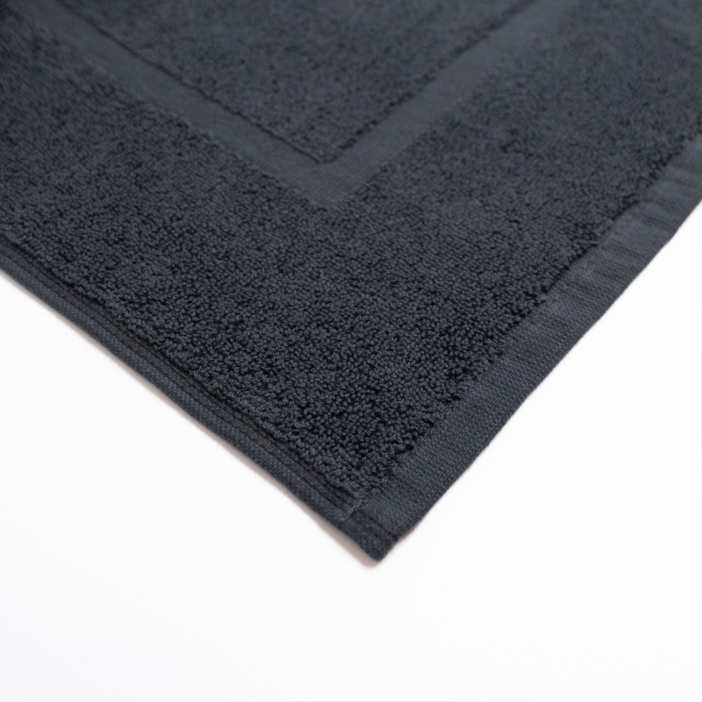 Πατάκι Μπάνιου Ξενοδοχείου Karpathos 650gsm 100% Βαμβάκι (50x70) Μαύρο