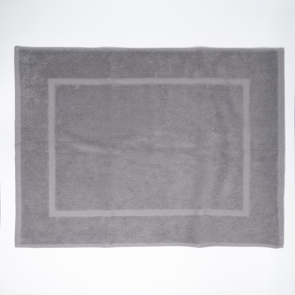Πατάκι Μπάνιου Ξενοδοχείου Karpathos 650gsm 100% Βαμβάκι (50x70) Γκρι Ανοιχτό