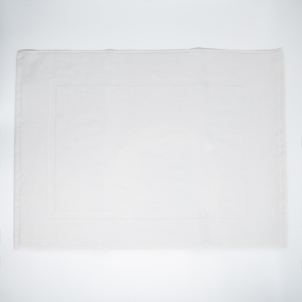 Πατάκι Μπάνιου Ξενοδοχείου Karpathos 650gsm 100% Βαμβάκι (50x70) Λευκό