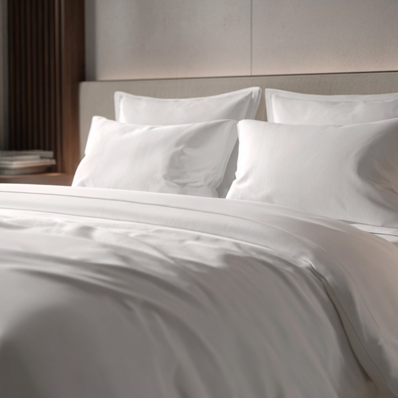 Premium Σεντόνι Ξενοδοχείου (240x270) Λευκό 100% Βαμβάκι Percale 200 Κλωστές - ITHACA