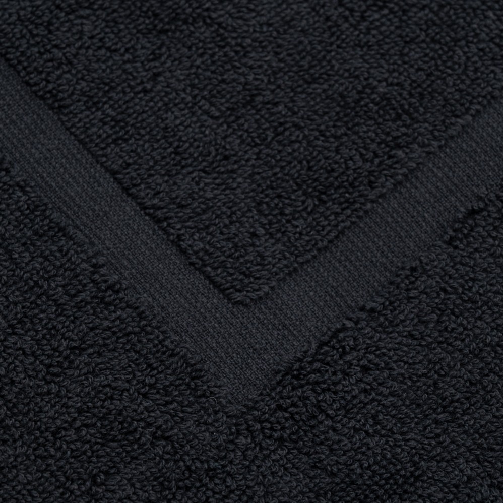 Σετ 12 Πατάκια Μπάνιου Ξενοδοχείου 700gsm 100% Βαμβάκι (50x70) Μαύρο - KARPATHOS