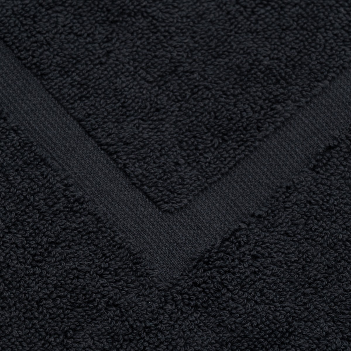 Σετ 12 Πατάκια Μπάνιου Ξενοδοχείου 700gsm 100% Βαμβάκι (50x70) Μαύρο - KARPATHOS