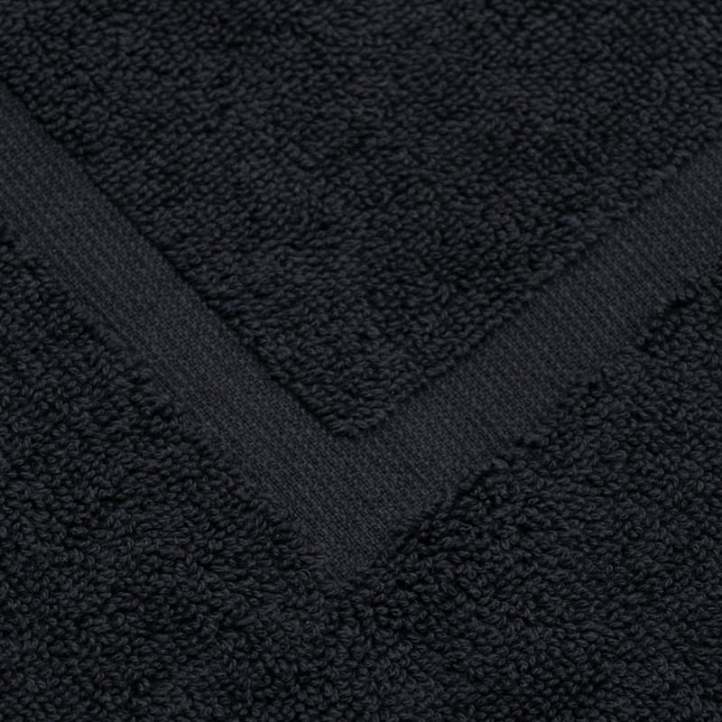 Σετ 12 Πατάκια Μπάνιου Ξενοδοχείου 700gsm 100% Βαμβάκι (50x70) Μαύρο - KARPATHOS