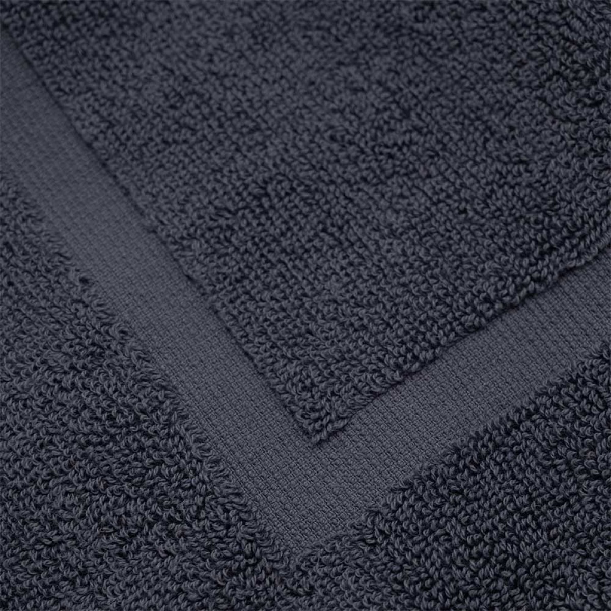 Σετ 12 Πατάκια Μπάνιου Ξενοδοχείου 700gsm 100% Βαμβάκι (50x70) Γκρι - KARPATHOS