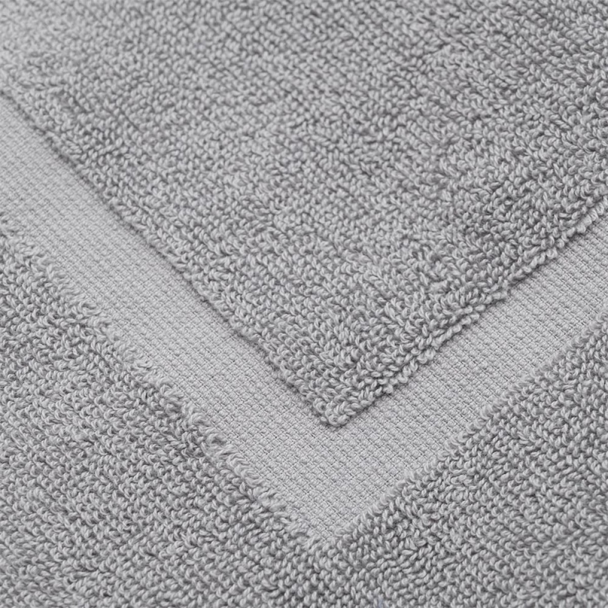 Πατάκι Μπάνιου Ξενοδοχείου 700gsm 100% Βαμβάκι (50x70) Γκρι Ανοιχτό - KARPATHOS