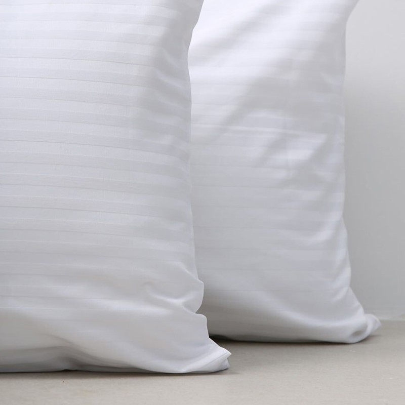 Premium Βαμβακοσατέν Σετ 2 Μαξιλαροθήκες Ξενοδοχείου Σατέν Ρίγα (52x72) 240 Κλωστές - SIFNOS