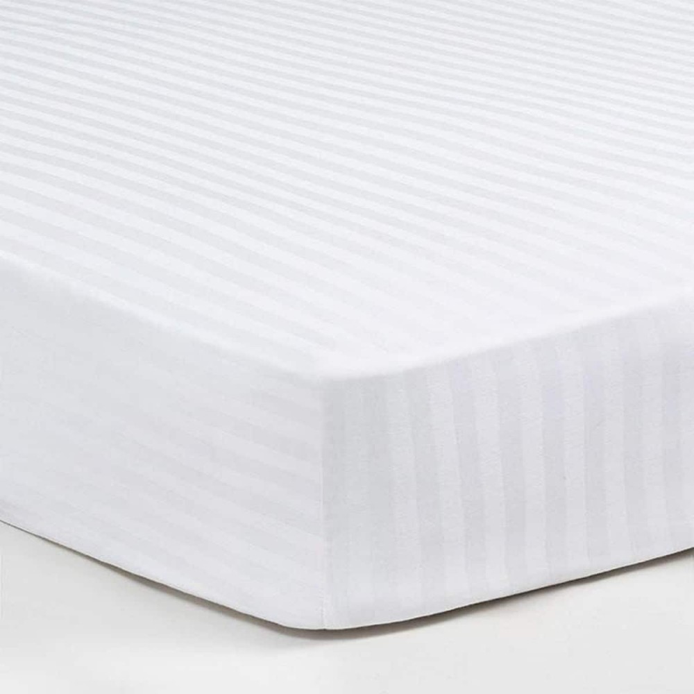 Σεντόνι Ξενοδοχείου με Λάστιχο Σατέν Ρίγα (100x200+40) 80% Βαμβάκι 20% Polyester 220 Κλωστές - SYROS