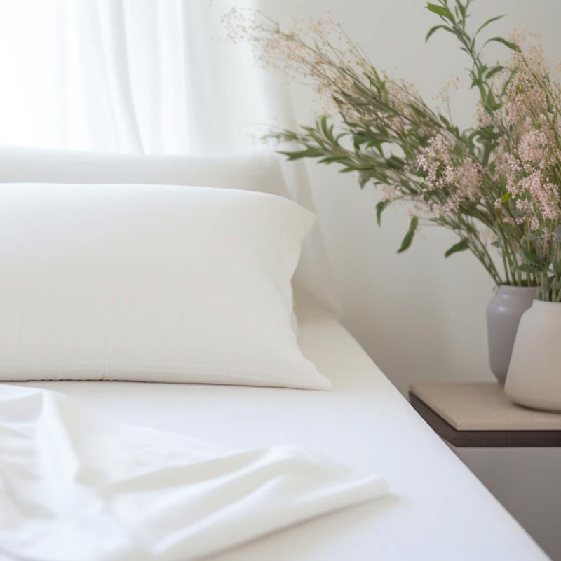 Σεντόνι Ξενοδοχείου (240x260) Λευκό 80% Βαμβάκι 20% Polyester Percale 200 Κλωστές - TINOS