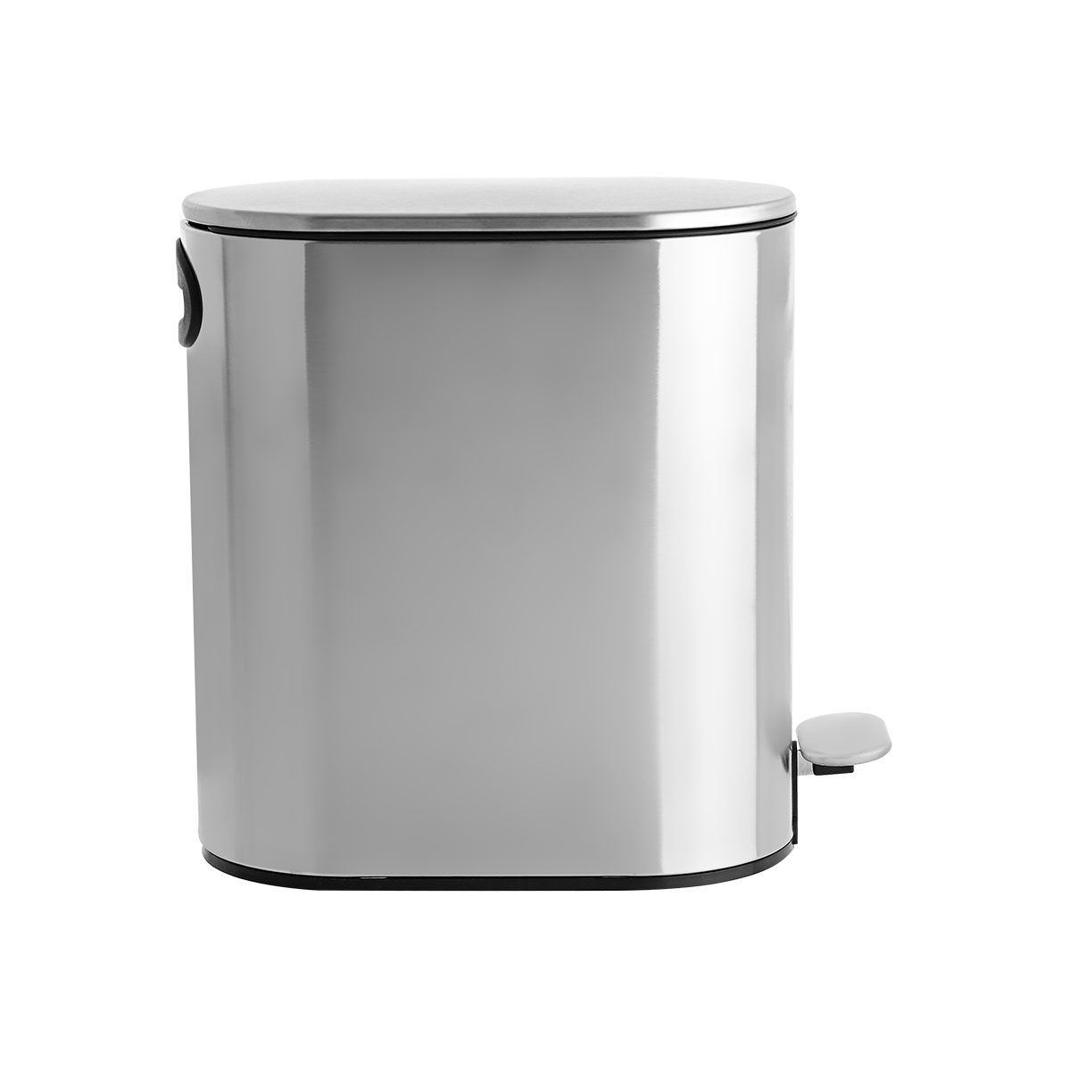 Κάδος Μπάνιου Slim Oval 5lt Ανοξείδωτο Ατσάλι με μηχανισμό soft close ματ inox χρώμα Estia 02-5542