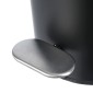 Κάδος Μπάνιου Slim Oval 5lt Μεταλλικό με μηχανισμό soft close ματ μαύρο χρώμα Estia 02-5566