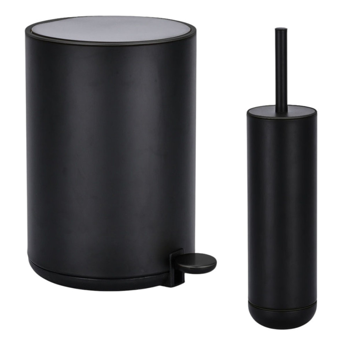 Dutch Lifestyle Black Σετ Μπάνιου 6τμχ – Πεντάλ Soft Close, Πιγκάλ, Πατάκι Memory Foam & Βαμβακερές Πετσέτες