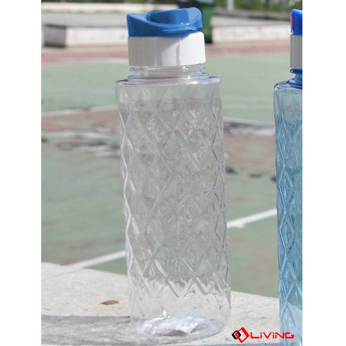 Παγούρι 650ml Πλαστικό με Ανάγλυφα Σχέδια TNS Diamond Blue 32-800-1757-4 