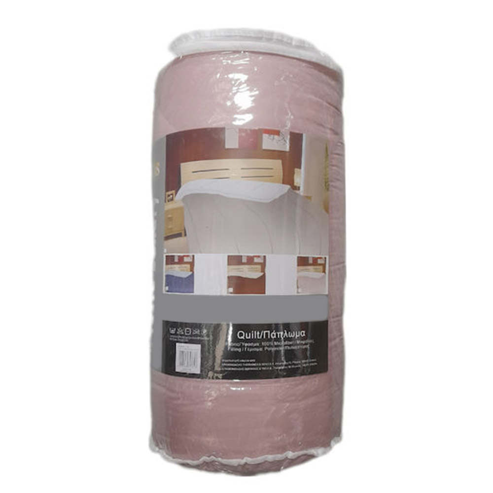 Πάπλωμα Microfibre Μονό 150x220cm ροζ χρώμα TNS 39-800-0015-1
